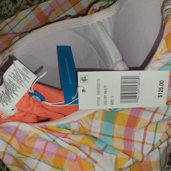 Bleu Rod Beattie Multi Color orange Swimsuit size 6 nwt - Picture 3 of 4